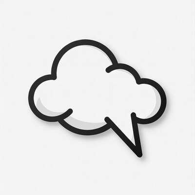 Empty speech bubble cloud