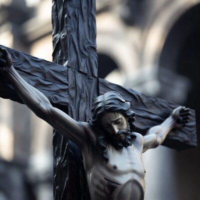 Jesus Christ on wooden cross