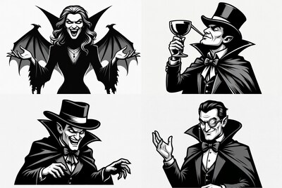 Vampire clipart illustrations