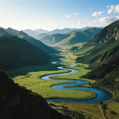 Winding River in Green Mountain Valley