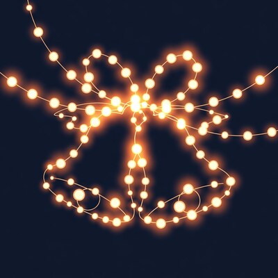 Glowing Christmas Bells with Lights