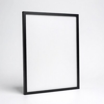 Black empty picture frame