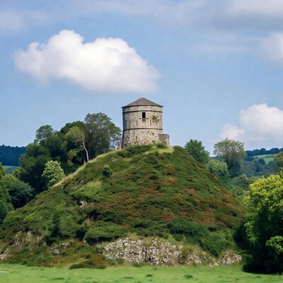 Stone Tower on Grassy Hill