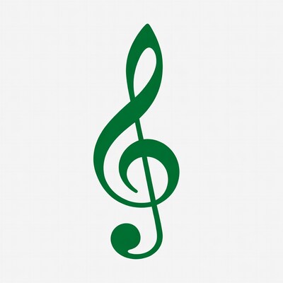 Green Treble Clef Symbol