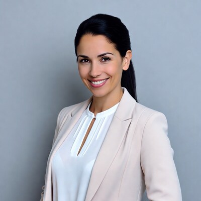 Smiling Latina woman in blazer