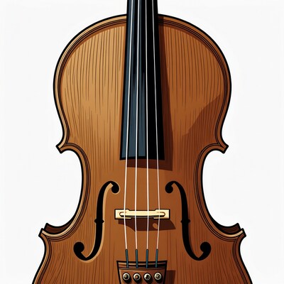 Violin illustration isolated background