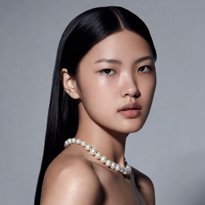 Asian woman with pearl necklace