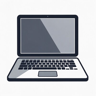 Open Laptop Illustration