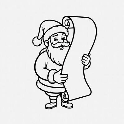Santa Claus holding scroll