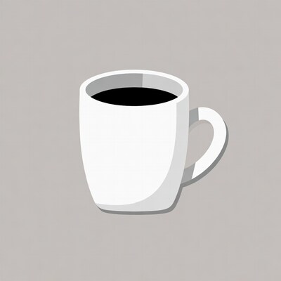 White coffee mug with black coffee
