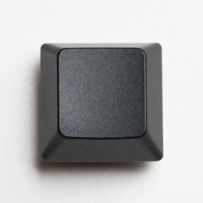 Black keyboard key isolated