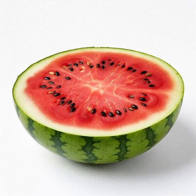 Sliced Watermelon on White Background