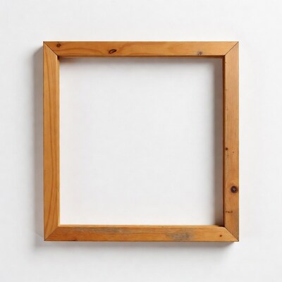 Empty Wooden Picture Frame