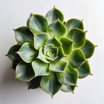 Green Succulent Plant Top View