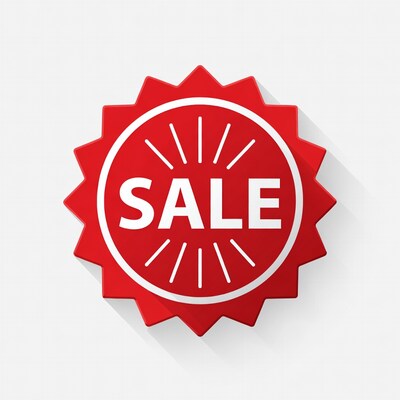 Red Sale Badge Illustration