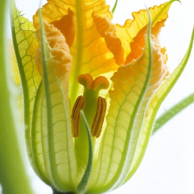 Yellow Squash Flower Closeup