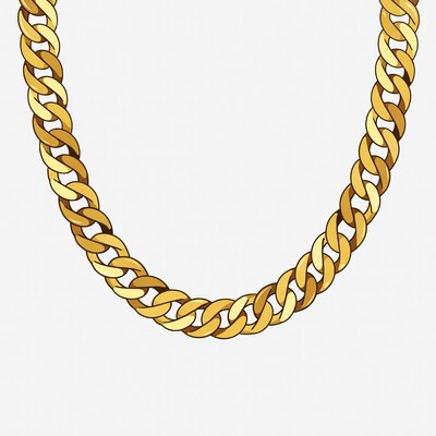 Gold Chain Necklace Illustration