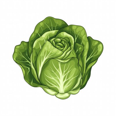 Green Cabbage Illustration