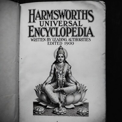 Harmsworth Universal Encyclopedia with Lakshmi Illustration