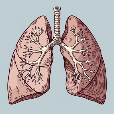 Illustrated Human Lungs Anatomy