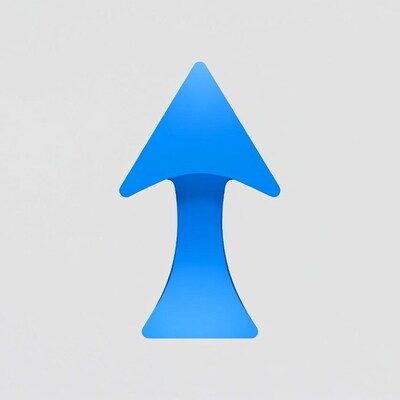 Blue upward arrow icon