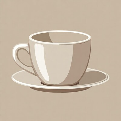 Teacup on Saucer Illustration