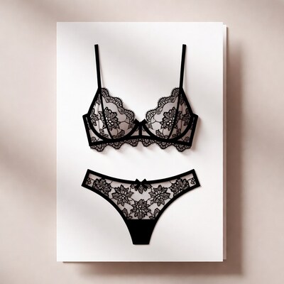 Black Lace Lingerie Set