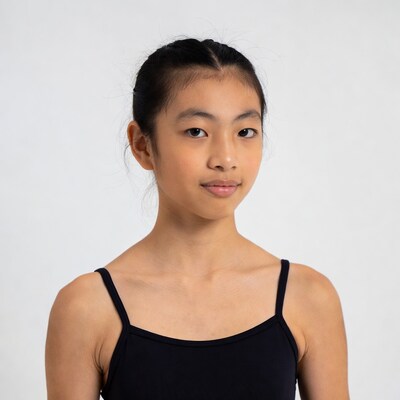 Asian girl in black camisole