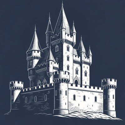 Medieval Castle Illustration