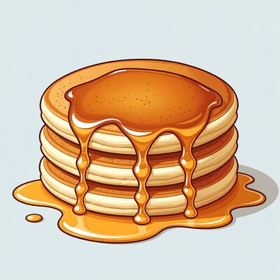 Stack of Pancakes with Syrup