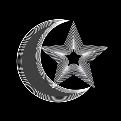 Crescent Moon and Star Illustration