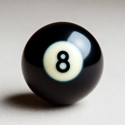 Black 8 Ball Pool Ball