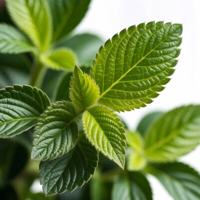 Fresh Mint Leaves Closeup