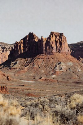Red Rock Formation in Desert Landscape