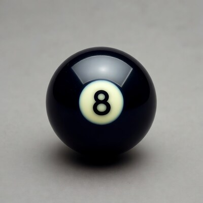 Black 8 Ball Pool Ball