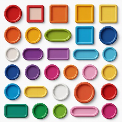 Colorful 3D Shapes Collection