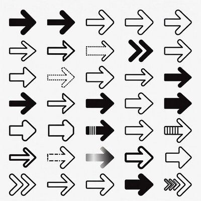 Arrow icons set