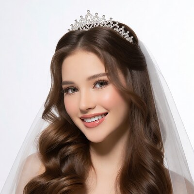 Bride with tiara and veil