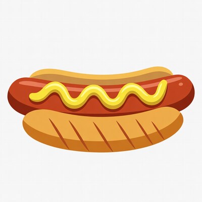 Hot dog with mustard