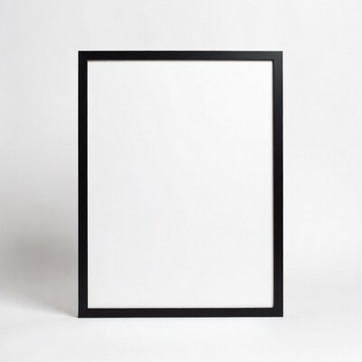 Black frame with blank white mat