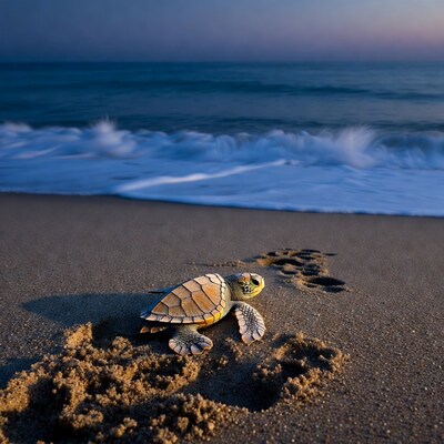 Baby Sea Turtle on Beach