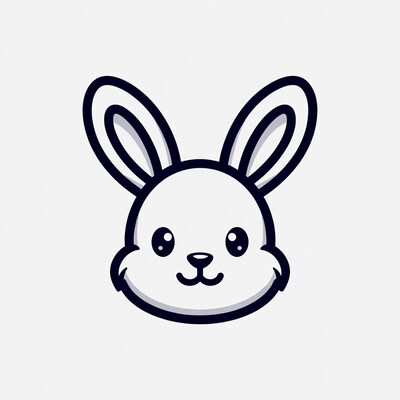 Cute bunny face illustration