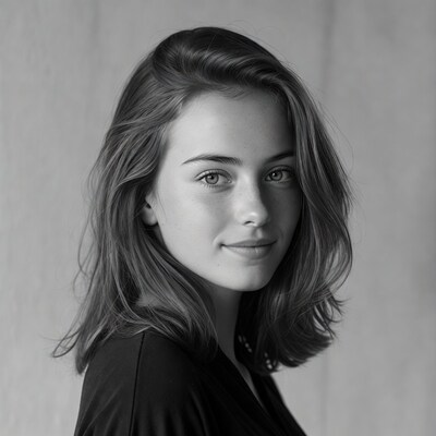 Young woman with wavy hair smiling