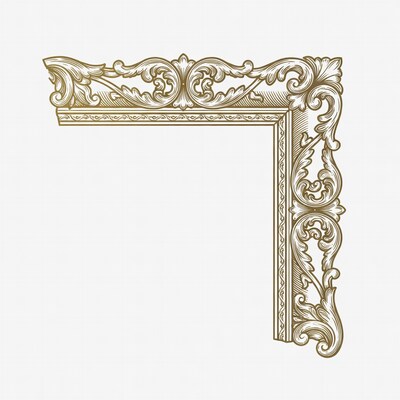 Ornate Golden Picture Frame Corner