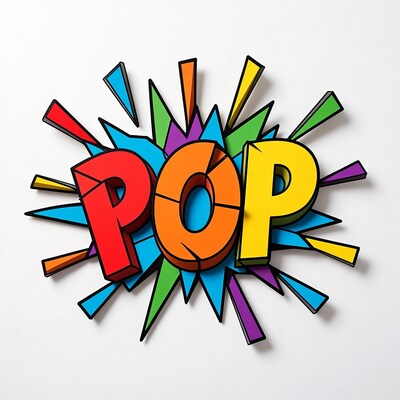 POP text explosion illustration