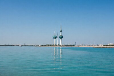 Kuwait Towers over Persian Gulf