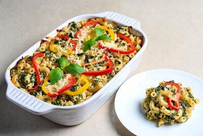 Spinach Mac and Cheese with Peppers