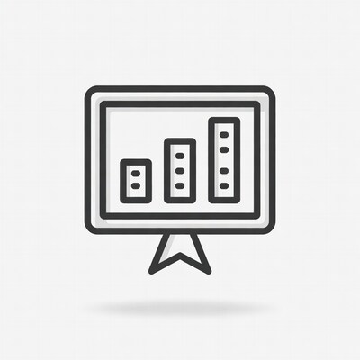 Bar Graph on Screen Icon