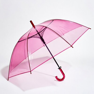Pink Transparent Umbrella