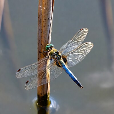 Green Emperor Dragonfly on Reed